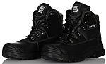 RS PRO Black Steel Toe Capped Unisex Safety Boot, UK 8, EU 42