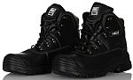 RS PRO Black Steel Toe Capped Unisex Safety Boot, UK 10, EU 44