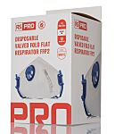 RS PRO Disposable Respirator for General Purpose Protection, FFP2, Valved, Moulded 12 per Package