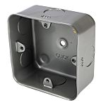 RS PRO Grey Back Box, BS, Wall Mount, 1 Gangs, 76 x 76 x 40mm