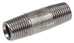 RS PRO Galvanised Malleable Iron Fitting Barrel Nipple, Male BSPT 1/4in to Male BSPT 1/4in