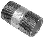 RS PRO Galvanised Malleable Iron Fitting Barrel Nipple, Male BSPT 1-1/4in to Male BSPT 1-1/4in