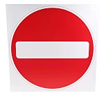 RS PRO Plastic No Entry Road Traffic Sign, H450 mm W450mm