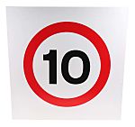 RS PRO Plastic Speed Control Road Traffic Sign, H450 mm W450mm