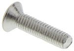 RS PRO Plain Countersunk Stainless Steel Tamper Proof Security Screw, M3 x 12mm