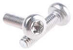 RS PRO Plain Pan Stainless Steel Torx Screw, M3