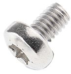 RS PRO Plain Pan Stainless Steel Torx Screw, M4