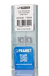 Plaquita de torno Pramet, serie CCGT, ángulo de aproximación 80°, para usar con SCLCR 06, long. 4.22mm, alt. 9.525mm