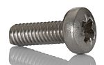 RS PRO Pozi Pan A4 316 Stainless Steel Machine Screw DIN 7985, M5x12mm