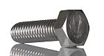 RS PRO Plain Stainless Steel, Hex Bolt, M10 x 30mm