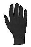 RS PRO Black Powder-Free Nitrile Disposable Gloves, Size L, 100 per Pack