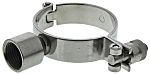 RS PRO Stainless Steel Silver Hinged Pipe Clamp, 1/2 in BSP