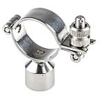 RS PRO Stainless Steel Silver Hinged Pipe Clamp, 1/2 in BSP