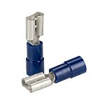 RS PRO Blue Insulated Female Spade Connector, Receptacle, 6.35 x 0.8mm Tab Size, 1.5mm² to 2.5mm²