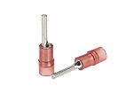 RS PRO Insulated, Tin Crimp Pin Connector, 0.5mm² to 1.5mm², 22AWG to 16AWG, 1.9mm Pin Diameter, 12mm Pin Length, Red