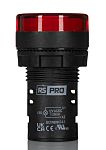 RS PRO, Panel Mount Red LED Pilot Light, 22mm Cutout, IP65, Round, 12V ac/dc