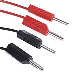 RS PRO Test Leads, 4A, 15V, Black, Red, 1m Lead Length