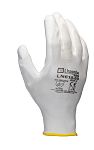 Guantes de trabajo de Poliamida Blanco RS PRO, talla 9, L, con recubrimiento de Poliuretano, Buena destreza