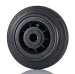 LAG 黑色 100mm直径 橡胶轮胎 脚轮, 75kg负载, 12mm孔径