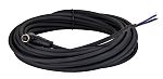 RS PRO Right Angle Female 4 way M8 to Cable, 10m