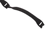 RS PRO Cable Tie, Bande velcro, 150mm x 20 mm, Black Fabric, Pk-25