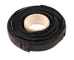 RS PRO Cable Tie, Bande velcro, 203.5mm x 12 mm, Black Fabric, Pk-25