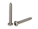 RS PRO A2/304 Stainless Steel Pan Head Self Tapping Screw, N°12 x 1.3/4in Long 45mm Long