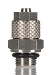 RS PRO Straight Threaded Adaptor, G 1/8 Male to Push In 6 mm, Threaded-to-Tube Connection Style