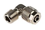 RS PRO 1100 Series Elbow Threaded Adaptor, R 1/8 Male to Push In 6 mm, Threaded-to-Tube Connection Style