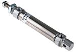 RS PRO Pneumatic Piston Rod Cylinder - 25mm Bore, 80mm Stroke, ISO 6432 Series, Double Acting