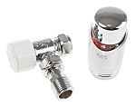 Drayton Chrome Plated Brass 1/2 in BSP to 1/2 in BSP Thermostatic Radiator Valve