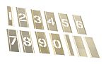 Interlocking brass stencilset,1in 0 to 9