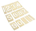 AT Brown 13 Piece Brass Stencil Numbers, 51mm Character Height