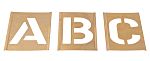 AT Brown 30 Piece Brass Stencil Letters, 76mm Character Height