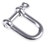S/steel D shackle with screw pin,10mm
