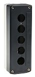 Schneider Electric Grey Plastic Harmony XALD Control Station Enclosure - 5 Hole 22mm Diameter