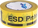 Cinta ESD RS PRO para Suelo de color Negro/amarillo, 48mm x 66m