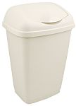 RS PRO 50L White Flip Plastic Waste Bin