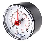 RS PRO Analogue Pressure Gauge 6bar Back Entry, With RS Calibration, 0bar min.