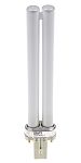 G23 Twin Tube Shape CFL Bulb, 9 W, 4000K, Cool White Colour Tone
