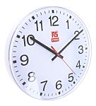 RS PRO White Analog Wall Clock, 300mm Diameter