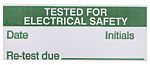 RS PRO Adhesive Pre-Printed Adhesive Label-Tested For Electrical Safety-. Quantity: 140