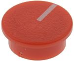 RS PRO 19mm Red Potentiometer Knob Cap for 6.4mm Shaft