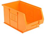RS PRO PP Storage Bin, 240mm x 150mm x 130mm, Orange