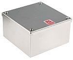 RS PRO 316 Stainless Steel Satin Adaptable Enclosure Box, 160mm x 160mm x 85mm