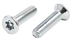 RS PRO Bright Zinc Plated Countersunk Steel Tamper Proof Security Screw, M3 x 12mm