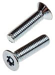 Tornillo de seguridad a prueba de manipulaciones Galvanizado brillante Cabeza avellanada Acero, M5 x 20mm