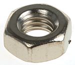 RS PRO, Nickel Plated Brass Hex Nut, DIN 934, M4