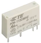 TE Connectivity PCB Mount Power Relay, 12V dc Coil, 3A Switching Current, SPST