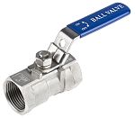 RS PRO Stainless Steel Reduced Bore, 2 Way, Ball Valve, Threaded, BSPP 1in, 68bar Operating Pressure